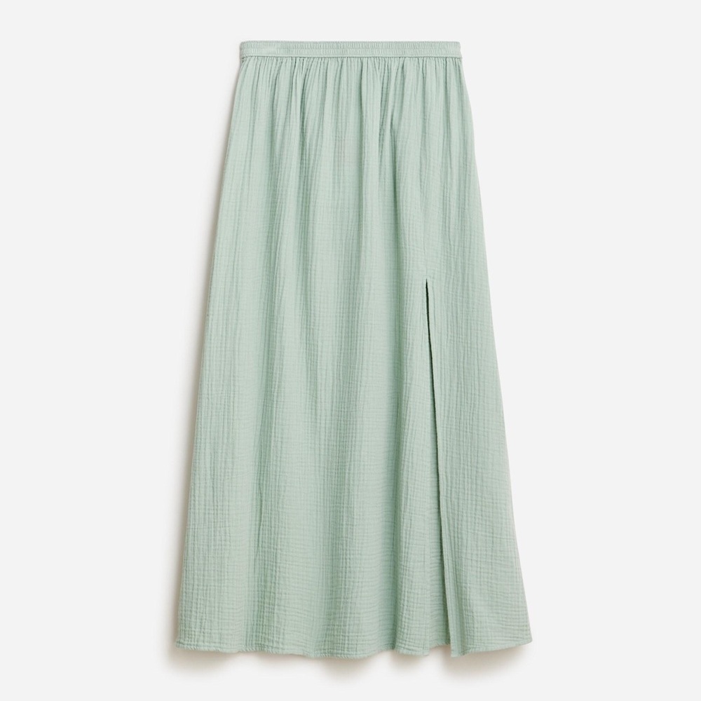 J.Crew Side-slit soft gauze maxi skirt
